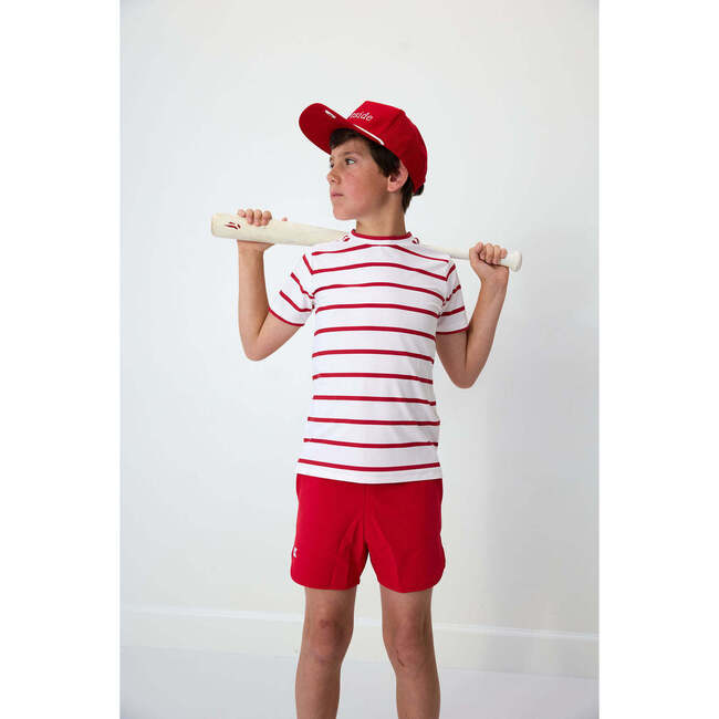 Boys Practice Tee, Red Stripe - T-Shirts - 2