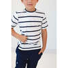 Boys Practice Tee, Navy Stripe - T-Shirts - 2