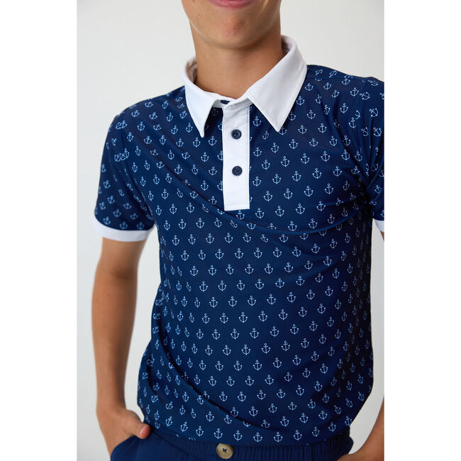 Boys Polo Shirt, Anchor - Polo Shirts - 2