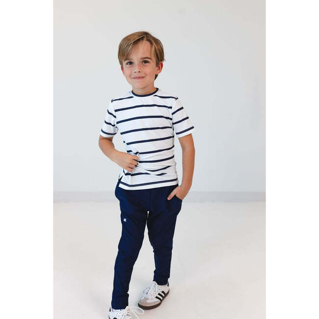Boys Practice Tee, Navy Stripe - T-Shirts - 3
