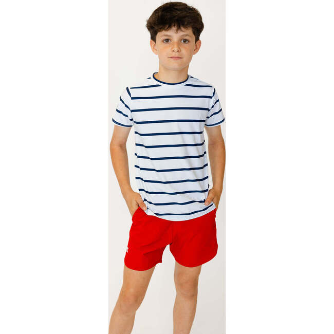 Boys Practice Tee, Navy Stripe - T-Shirts - 5