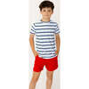 Boys Practice Tee, Navy Stripe - T-Shirts - 5