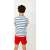Boys Practice Tee, Navy Stripe - T-Shirts - 6