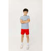 Boys Practice Tee, Navy Stripe - T-Shirts - 7