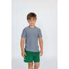 Boys Super Short Lined, Dark Green - Shorts - 6