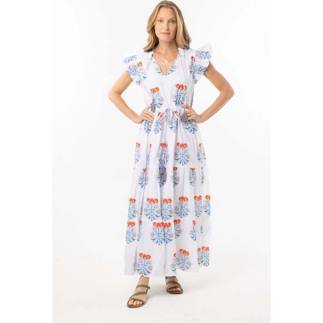 Andrea Dress, Blue/Orange