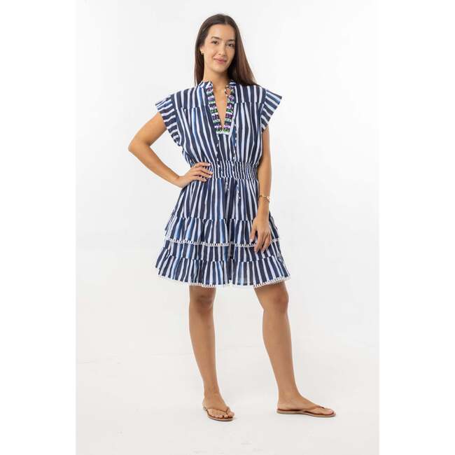 Poppy Dress, Blue Stripes - Dresses - 2
