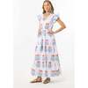 Andrea Dress, Blue/Orange - Dresses - 2