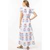 Andrea Dress, Blue/Orange - Dresses - 3