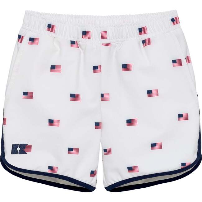 Boys Retro Super Short Lined, Flag