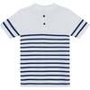 Boys Blade Shirt, Navy Stripe - T-Shirts - 1 - thumbnail