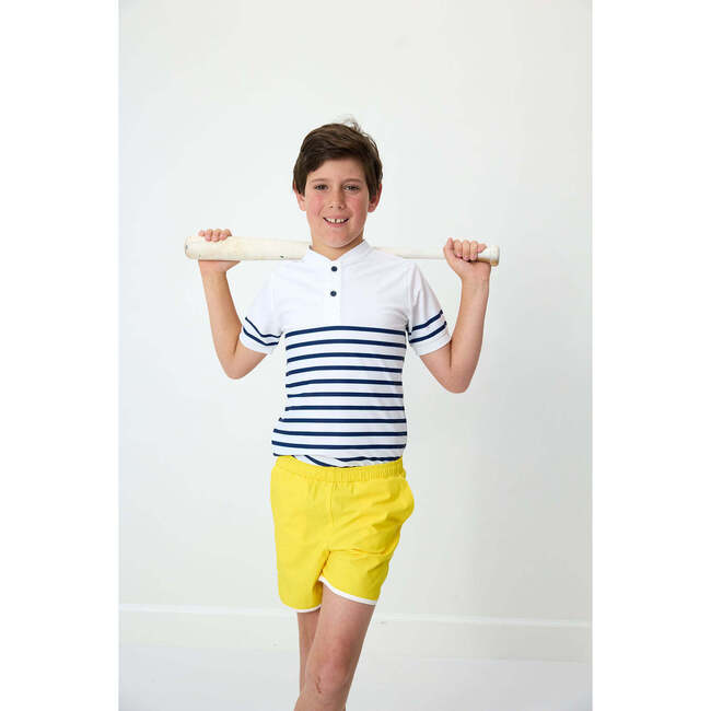Boys Blade Shirt, Navy Stripe - T-Shirts - 2