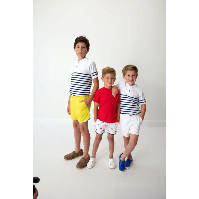 Boys Blade Shirt, Navy Stripe - T-Shirts - 5