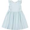 Organic Seersucker Flutter Sleeve Open Back Dress, Mint Seersucker - Dresses - 1 - thumbnail
