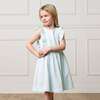 Organic Seersucker Flutter Sleeve Open Back Dress, Mint Seersucker - Dresses - 3