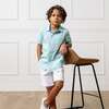 Linen Short Sleeve Button Down Shirt, Tea Room Floral - Button Downs - 3