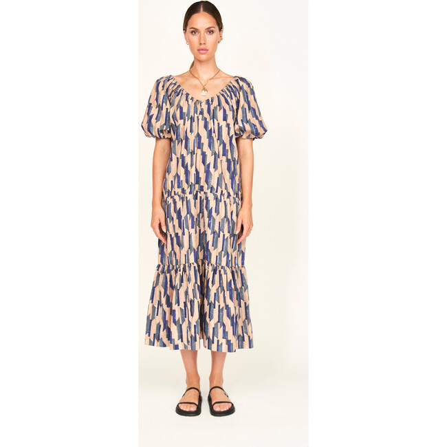Capri Dress, Cerulean Rainfall
