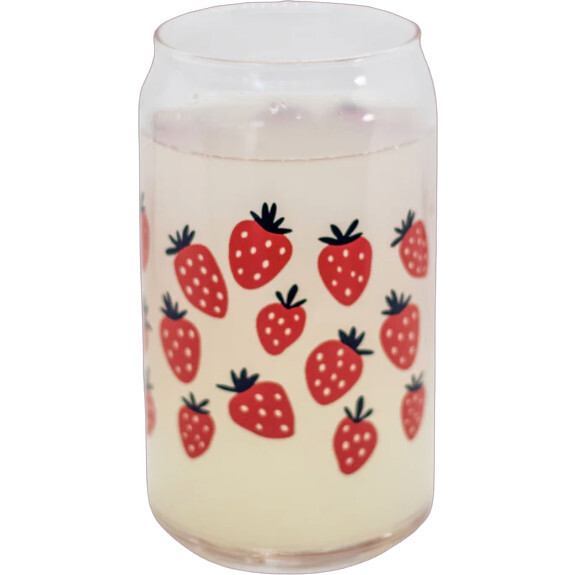Strawberry Can Glass
