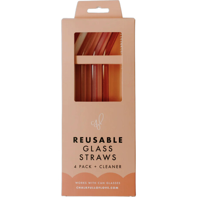 Glass Straw Pack- 4 Colors