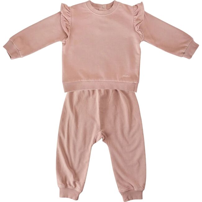 French Terry Matching Set, Soft Peony