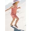 Classic Terry Drawstring Romper, Shell - Rompers - 3