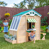 Teamson Kids Gardenia Wooden Playhouse with Large Window & Kitchen, Natural - Playhouses - 5