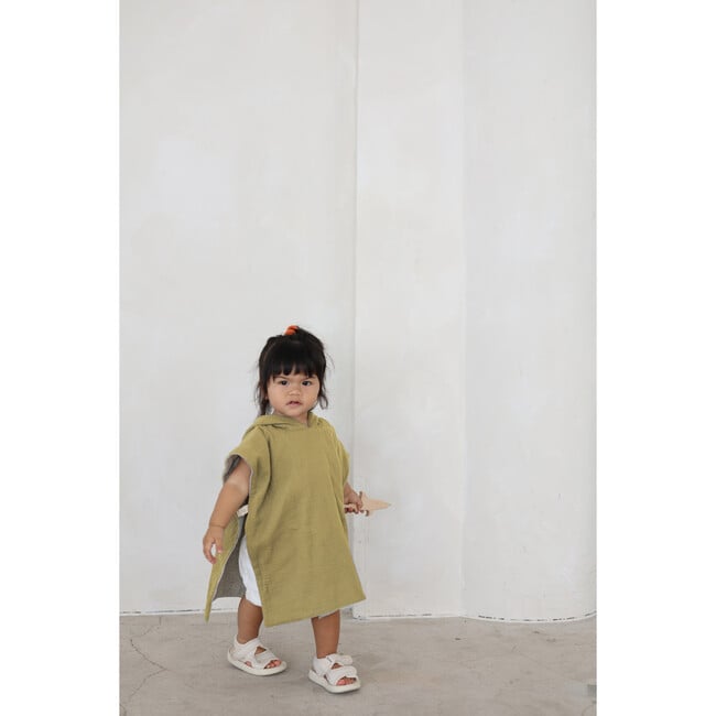Reversible Hooded Poncho, Dijon Yellow