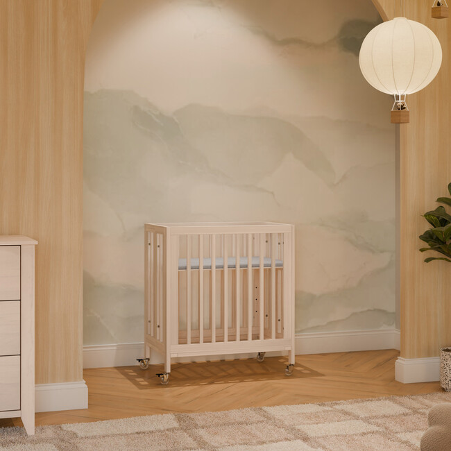 Rolli 9-in-1 Convertible All-Stages® Crib with Bassinet & Toddler Bed Conversion Kits in Washed Natural - Cribs - 2