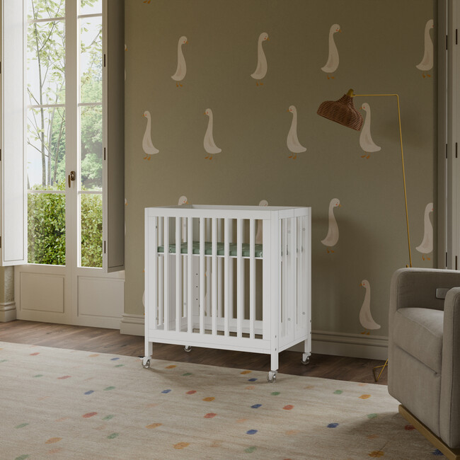 Rolli 9-in-1 Convertible All-Stages® Crib with Bassinet & Toddler Bed Conversion Kits in White - Cribs - 2