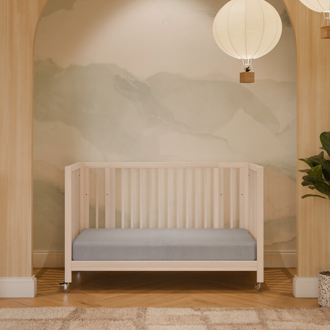 Rolli 9-in-1 Convertible All-Stages® Crib with Bassinet & Toddler Bed Conversion Kits in Washed Natural - Cribs - 5