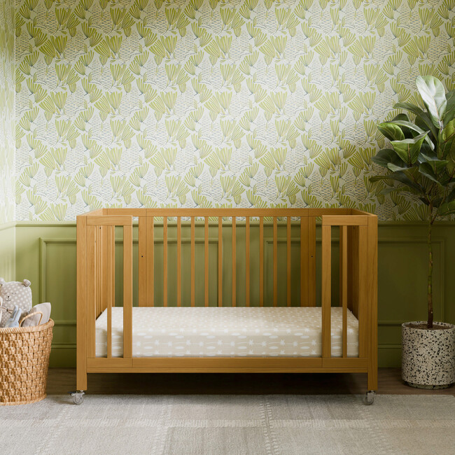 Rolli 9-in-1 Convertible All-Stages® Crib with Bassinet & Toddler Bed Conversion Kits in Honey - Cribs - 5