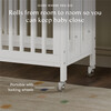 Rolli 9-in-1 Convertible All-Stages® Crib with Bassinet & Toddler Bed Conversion Kits in White - Cribs - 10