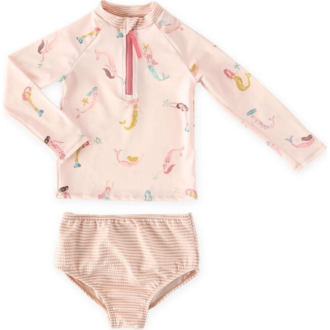 Toddler Swim Rash Guard & Bottom, Mermaid Melody