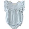 Seersucker Flutter One-Piece, Marine Blue - Jumpsuits - 1 - thumbnail