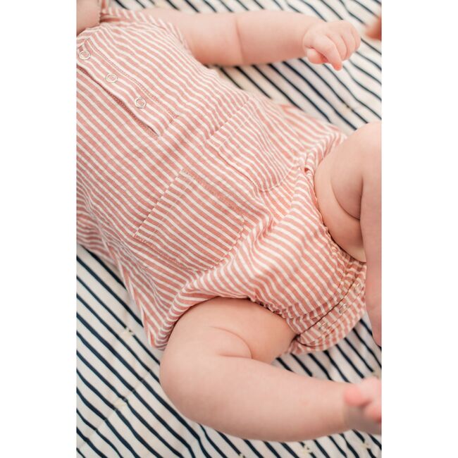 Seersucker Pocket One-Piece, Anchor Red - Jumpsuits - 2