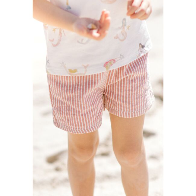 Seersucker Shorts, Anchor Red - Shorts - 2