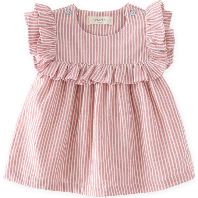 Seersucker Dress, Anchor Red