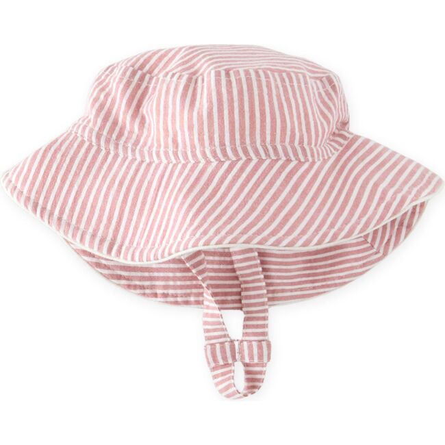 Seersucker Bucket Hat, Anchor Red