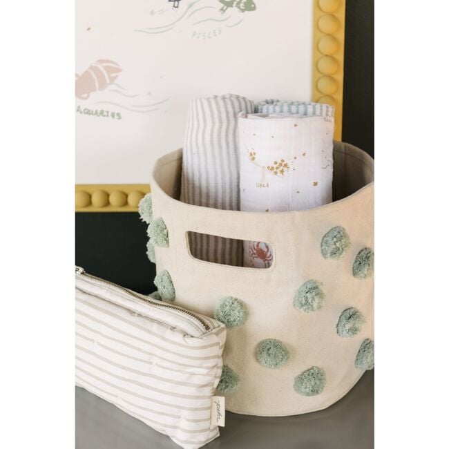 Pom Pom Basket - Pint, Sea