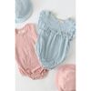Seersucker Flutter One-Piece, Marine Blue - Jumpsuits - 6