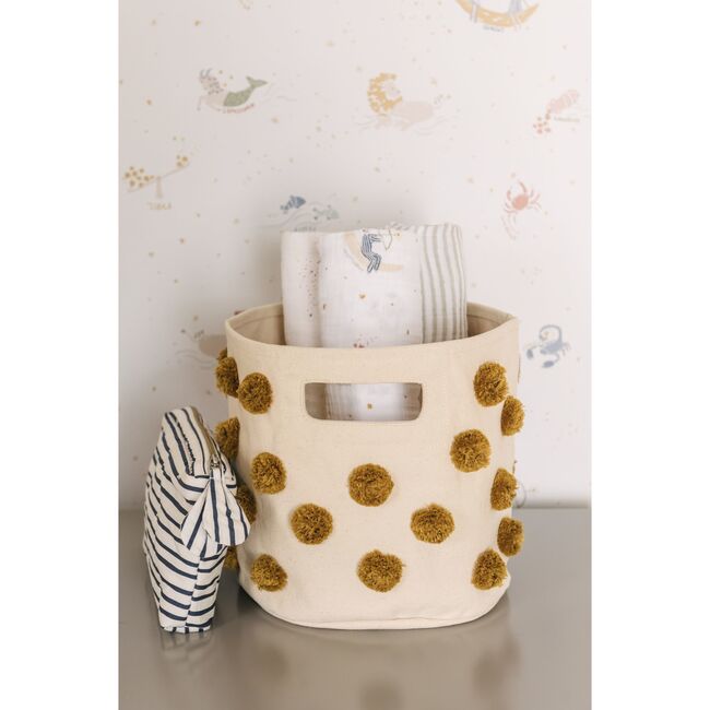 Pom Pom Basket - Pint, Dijon - Storage Baskets - 2