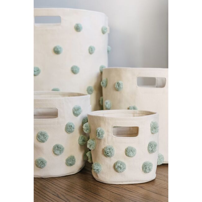 Pom Pom Basket - Mini, Sea - Storage Baskets - 2