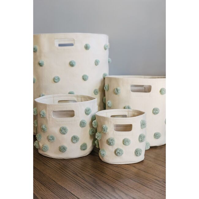 Pom Pom Basket - Bin, Sea - Storage Baskets - 2