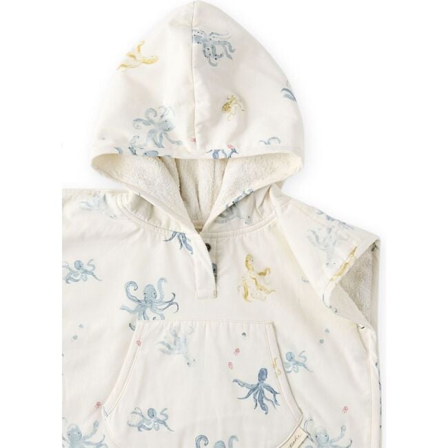 Hooded Poncho Towel, Octopus Oasis