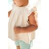 Garment Dye Ruffle T-Shirt, Sand - T-Shirts - 2