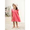 Garment Dye Ruffle Dress, Raspberry - Dresses - 4