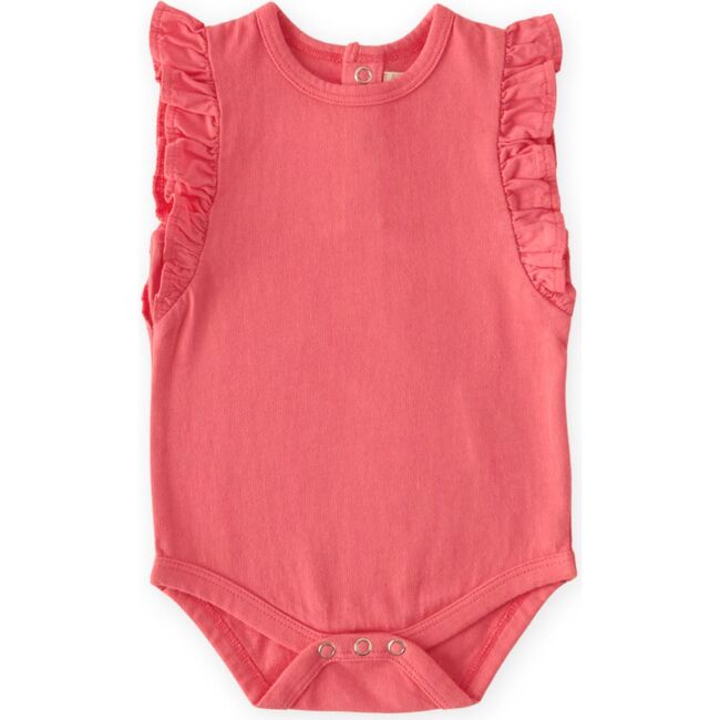 Garment Dye Flutter One-Piece, Raspberry