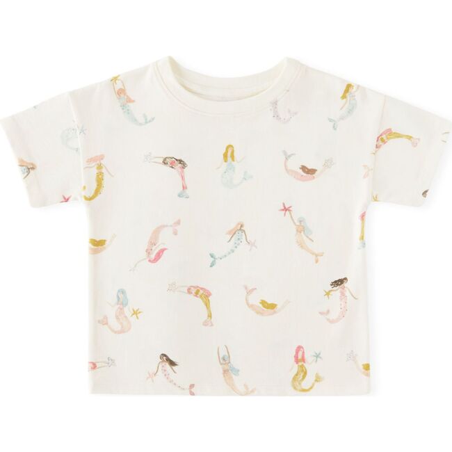 Dropped Shoulder Short Sleeve T-Shirt, Mermaid Melody