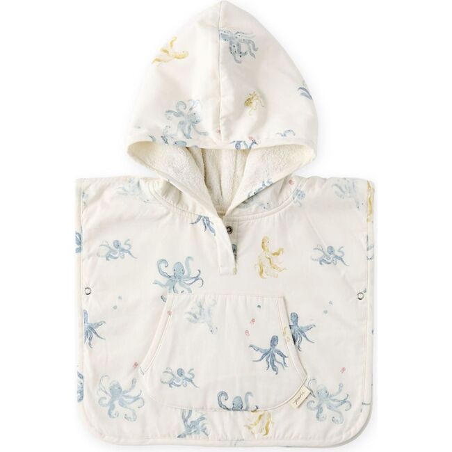 Hooded Poncho Towel, Octopus Oasis - Bath Accessories - 7