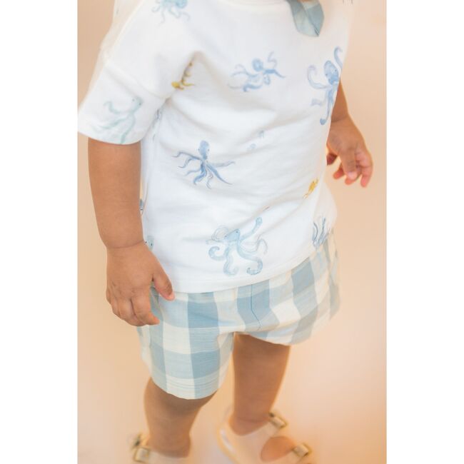 Dropped Shoulder Short Sleeve T-Shirt, Octopus Oasis - T-Shirts - 2